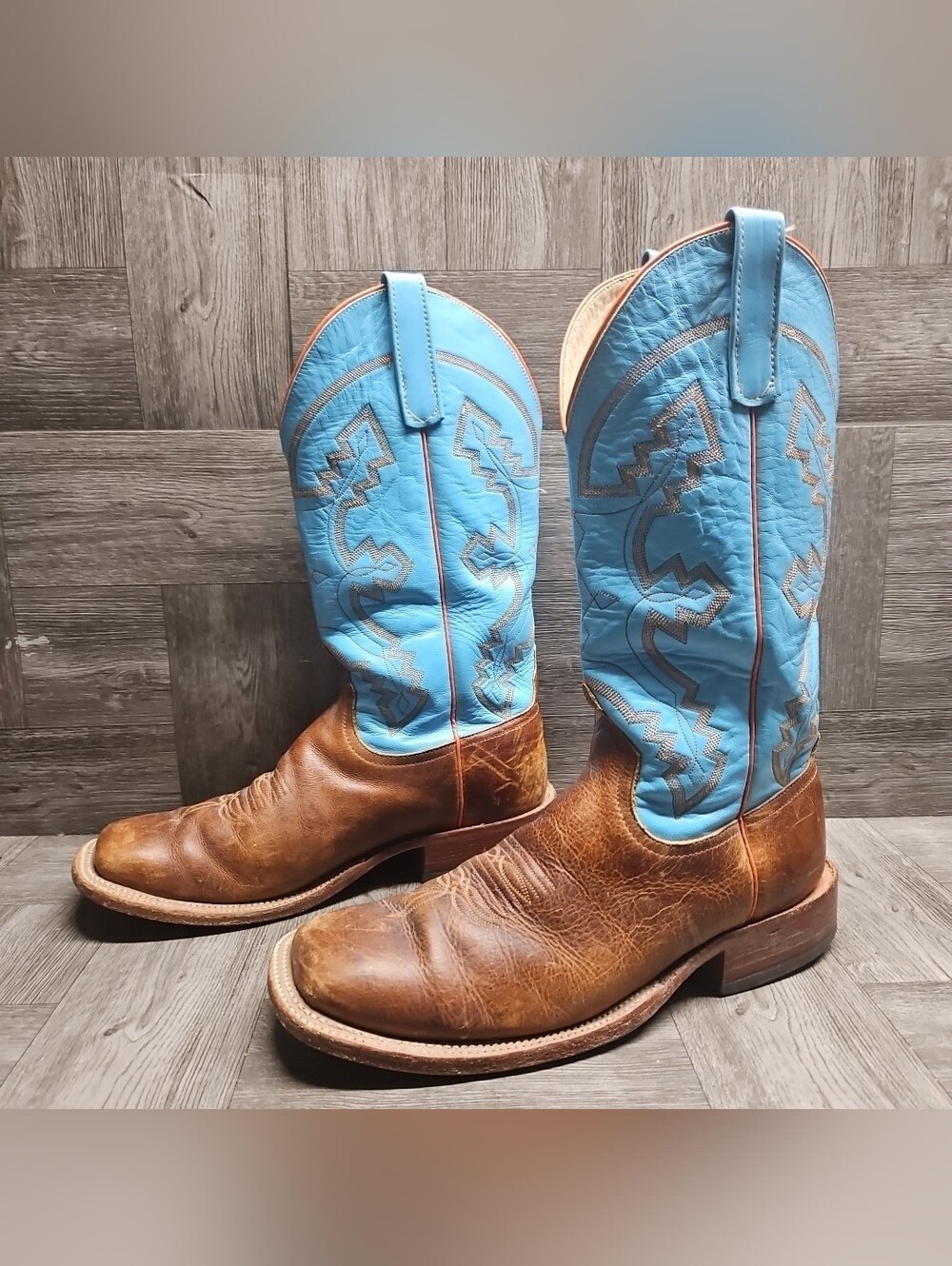 Anderson Bean Cowboy Boots size 9.5 D Square Toe 24277 4100 S1089